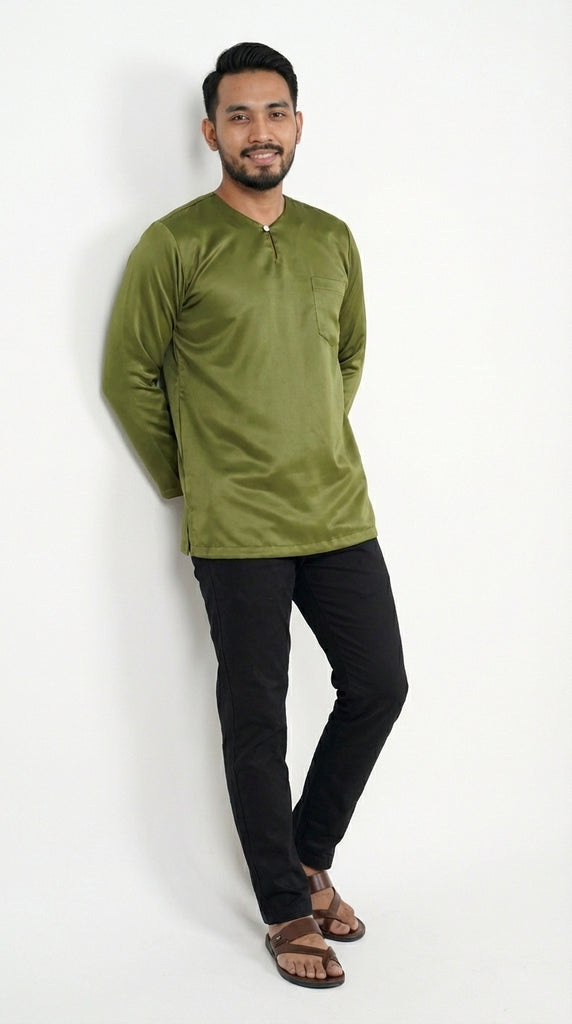 PLAIN BELANGA TOP (OLIVE)