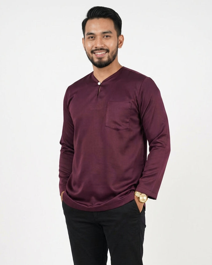 PLAIN BELANGA TOP (BURGUNDY)
