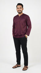 PLAIN BELANGA TOP (BURGUNDY)